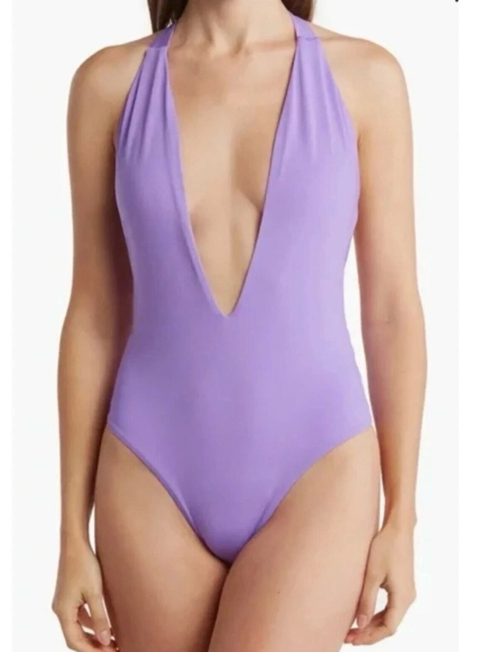 New Maaji Reversible deep V front one piece swimsuit - purple to tye dye - Large